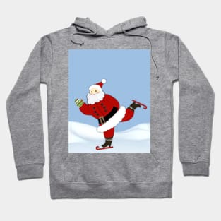 Santa Ice Skating Hoodie